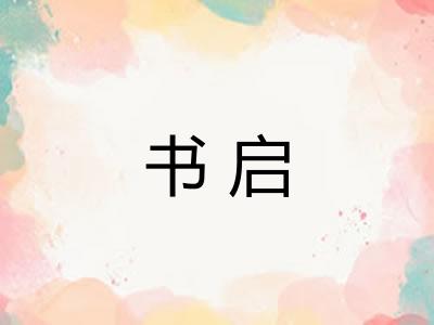 书启 书启