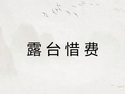 露台惜费