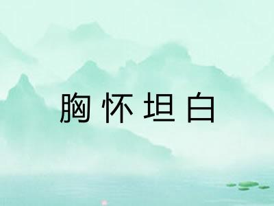 胸怀坦白