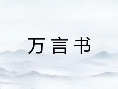 万言书