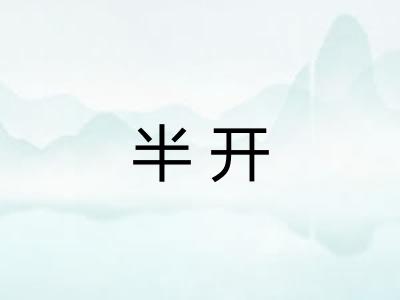 半开 半开