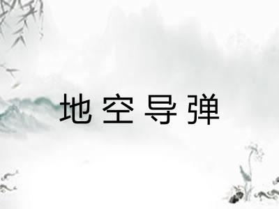 地空导弹