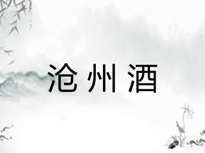 沧州酒 沧州酒