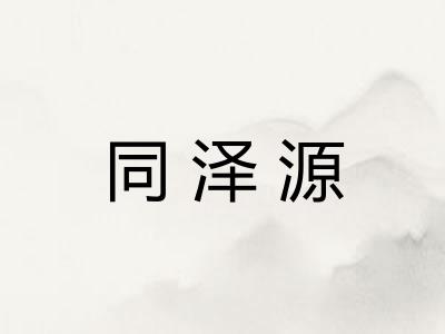 同泽源