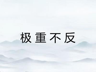 极重不反