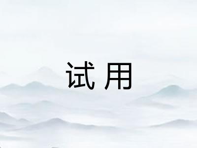 试用 试用