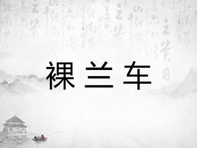 裸兰车 裸兰车