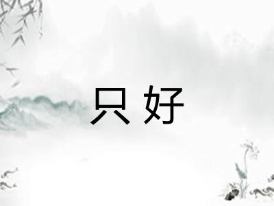只好 只好