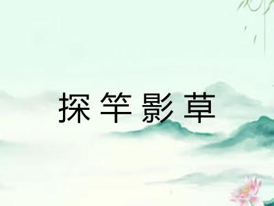 探竿影草 探竿影草