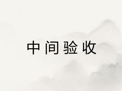 中间验收