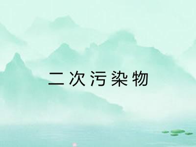 二次污染物