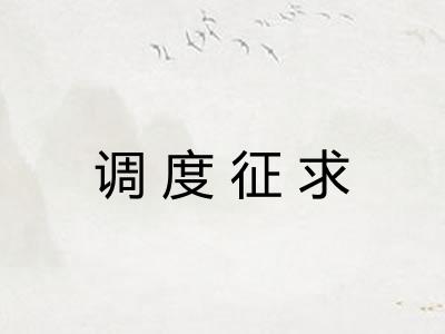 调度征求