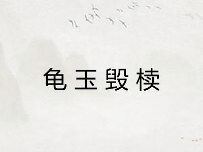龟玉毁椟 龟玉毁椟