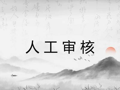 人工审核 人工审核