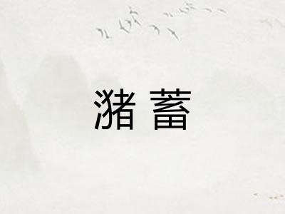 潴蓄