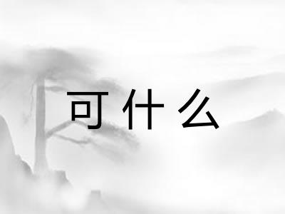 可什么 可什么