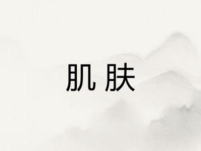 肌肤 肌肤