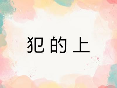 犯的上