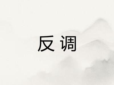 反调 反调