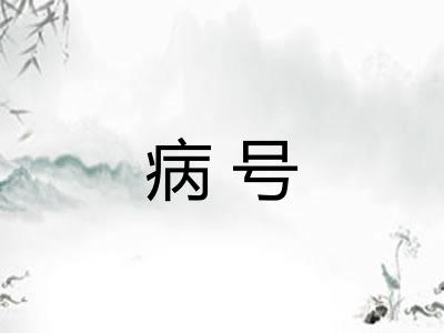 病号 病号