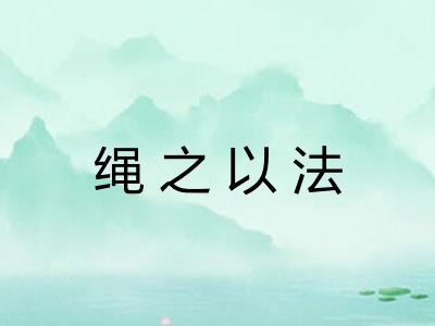 绳之以法 绳之以法