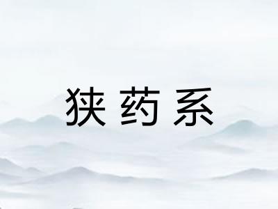 狭药系