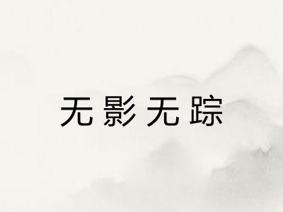 无影无踪 无影无踪