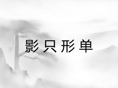 影只形单 影只形单