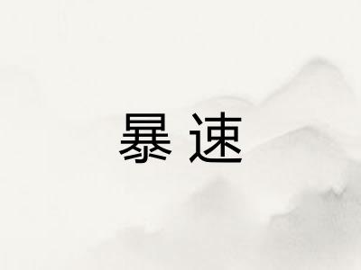 暴速 暴速