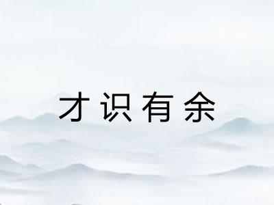 才识有余