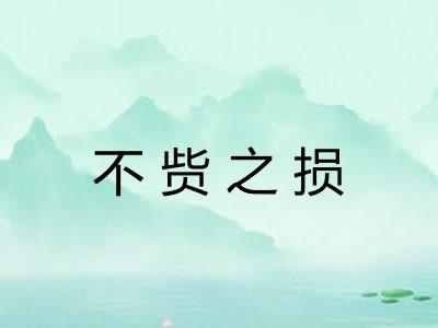 不赀之损