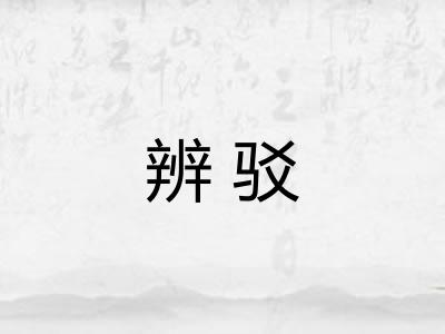辨驳 辨驳