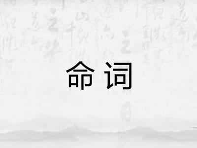命词 命词