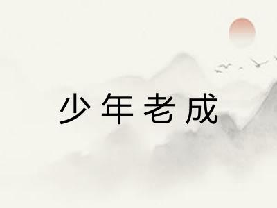 少年老成