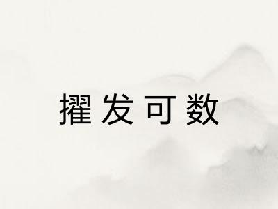 擢发可数