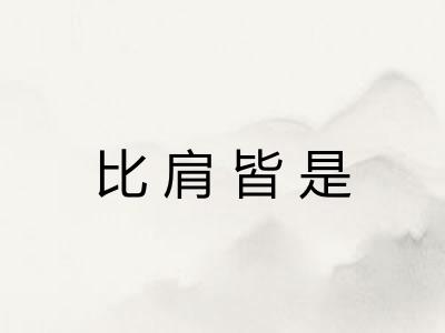 比肩皆是