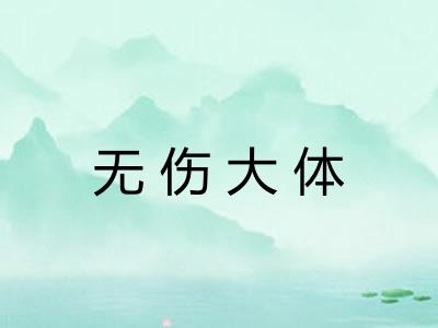 无伤大体 无伤大体
