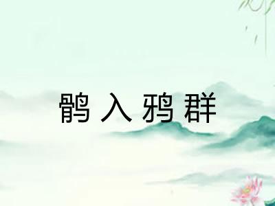 鹘入鸦群