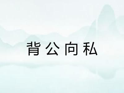 背公向私