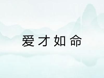 爱才如命