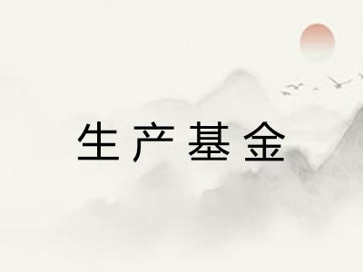 生产基金 生产基金
