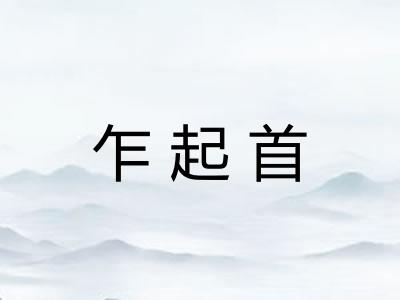 乍起首