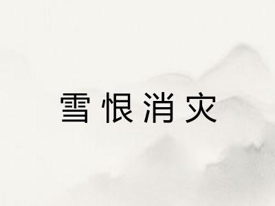 雪恨消灾