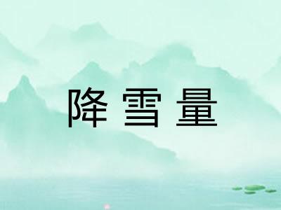 降雪量