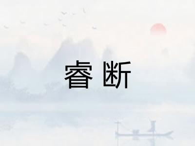 睿断