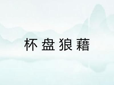 杯盘狼藉 杯盘狼藉