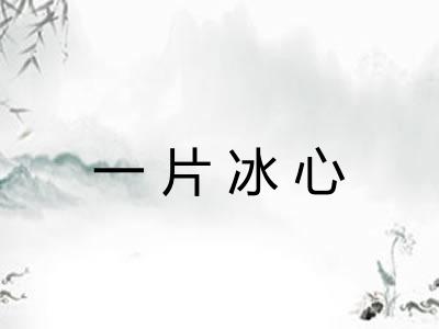 一片冰心