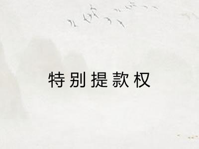 特别提款权 特别提款权