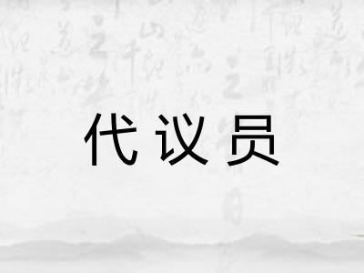 代议员
