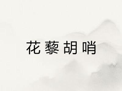 花藜胡哨 花藜胡哨